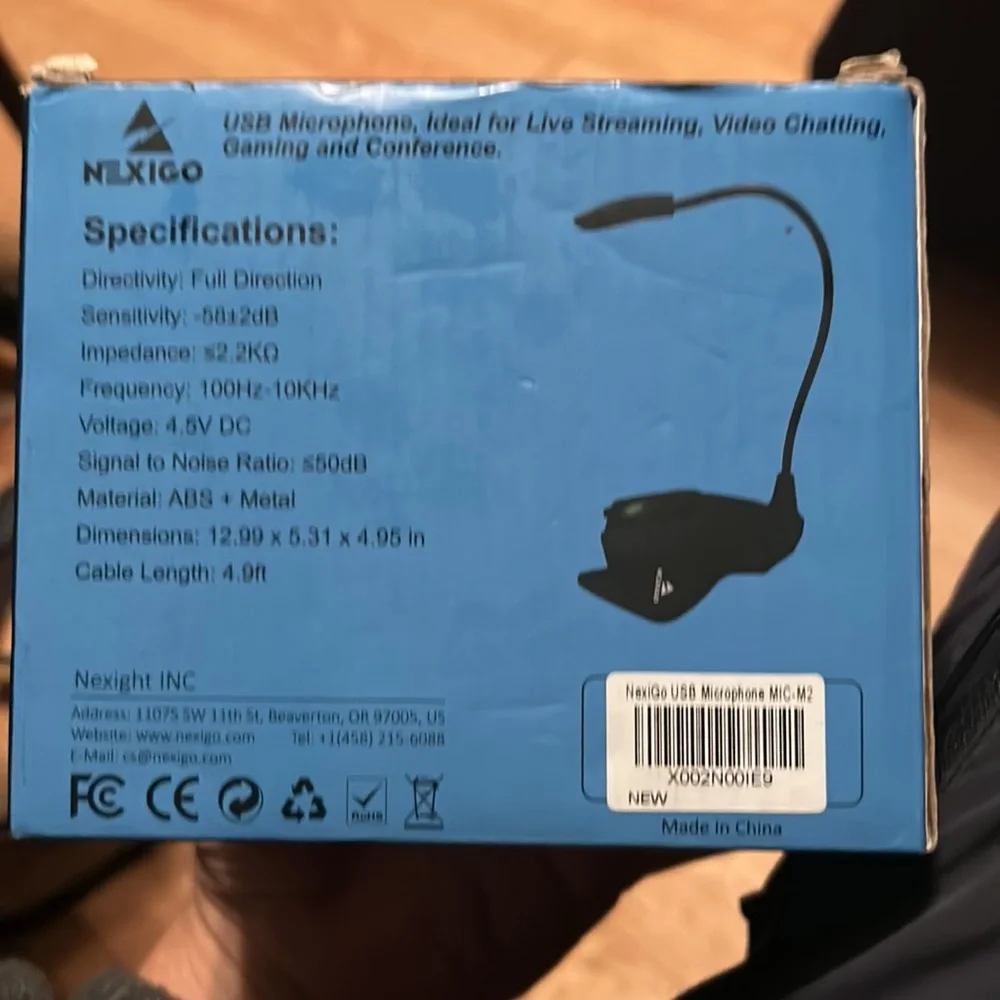 NEXIGO M2 RGB USB COMPUTER MICROPHONE WITH RGB LIGHTNING